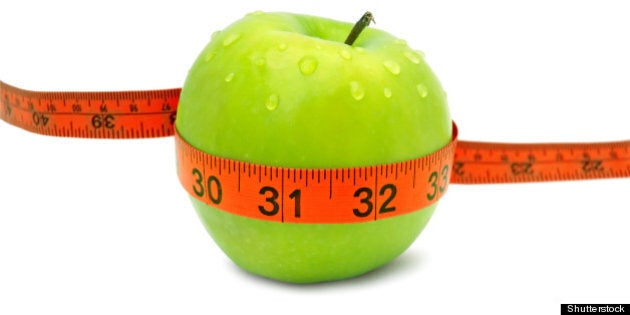 fresh green apple with red...
