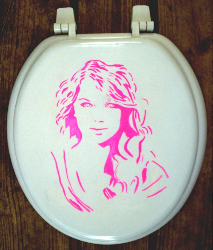 Hand-Painted Taylor Swift Toilet Seat