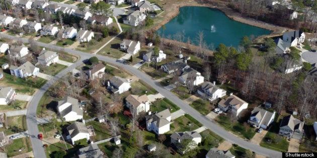 aerial of uniformly white...