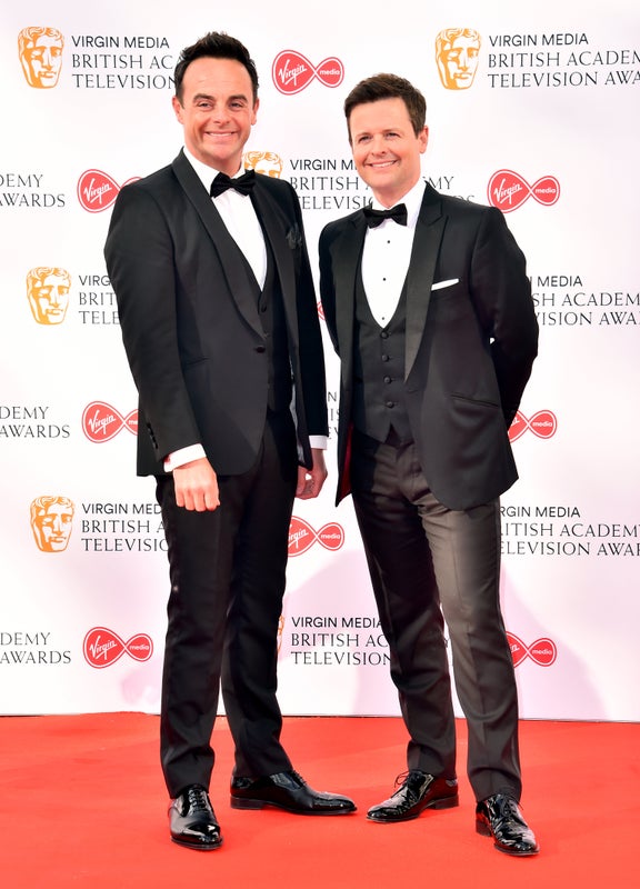 Anthony McPartlin (left) and Declan Donnelly attending the Virgin Media BAFTA TV awards, held at the Royal Festival Hall in London.