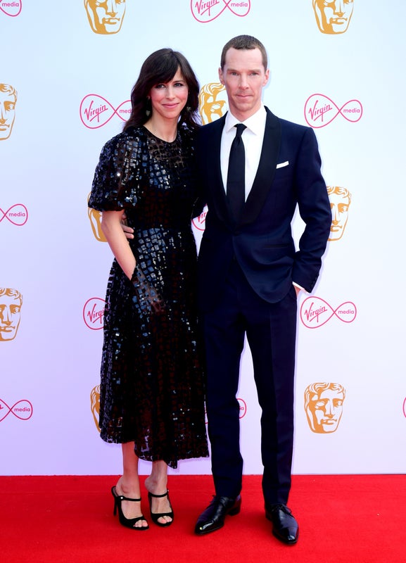 Benedict Cumberbatch and Sophie Hunter attending the Virgin Media BAFTA TV awards, held at the Royal Festival Hall in London. (Photo by Ian West/PA Images via Getty Images)