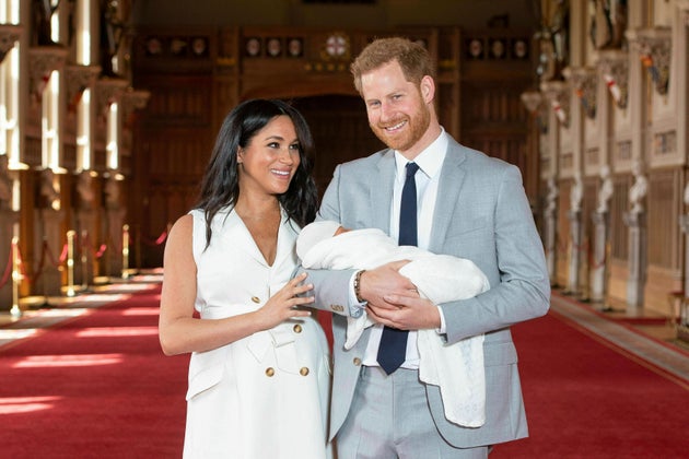 Britain's Prince Harry and Meghan, Duchess of Sussex, introduced their newborn son to the world last...
