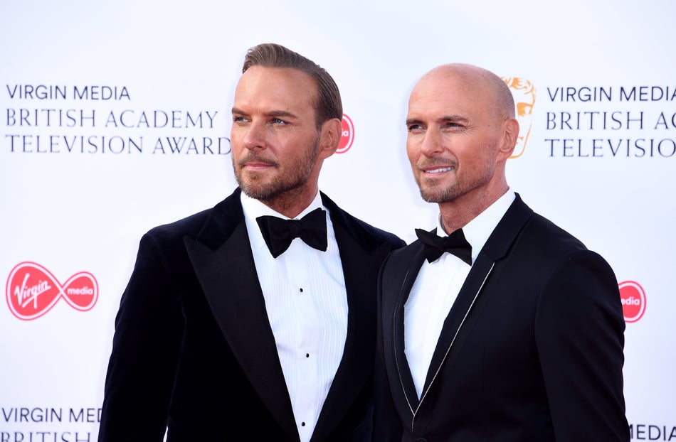 Matt Goss (left) and Luke Goss attending the Virgin Media BAFTA TV awards, held at the Royal Festival Hall in London. (Photo by Matt Crossick/PA Images via Getty Images)