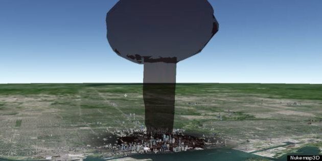 Nukemap3D Shows What Nuclear Bombs Would Do To Canada's Cities (PHOTOS) |  HuffPost News