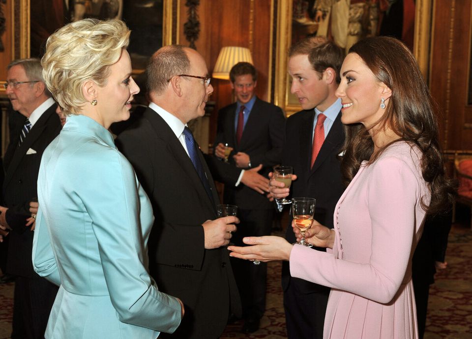 Catherine, Duchess of Cambridge, Prince William, Prince Albert II & Princess Charlene of Monaco
