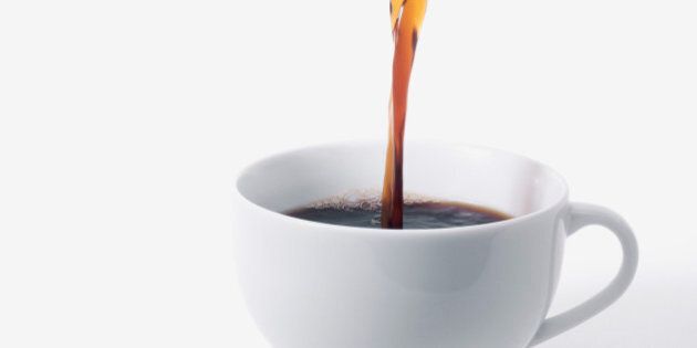 Coffee Pouring into Cup