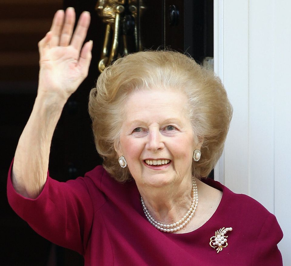 Former British Prime Minister Margaret Thatcher