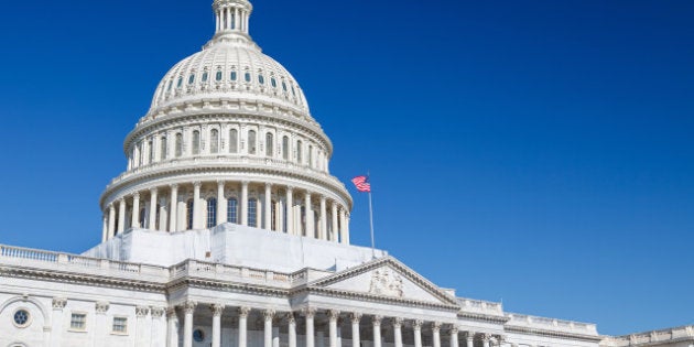 us capitol over blue sky ...