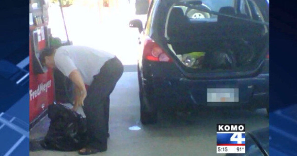 Gasoline In Garbage Bags Canadian At Bellingham Gas Station Says He