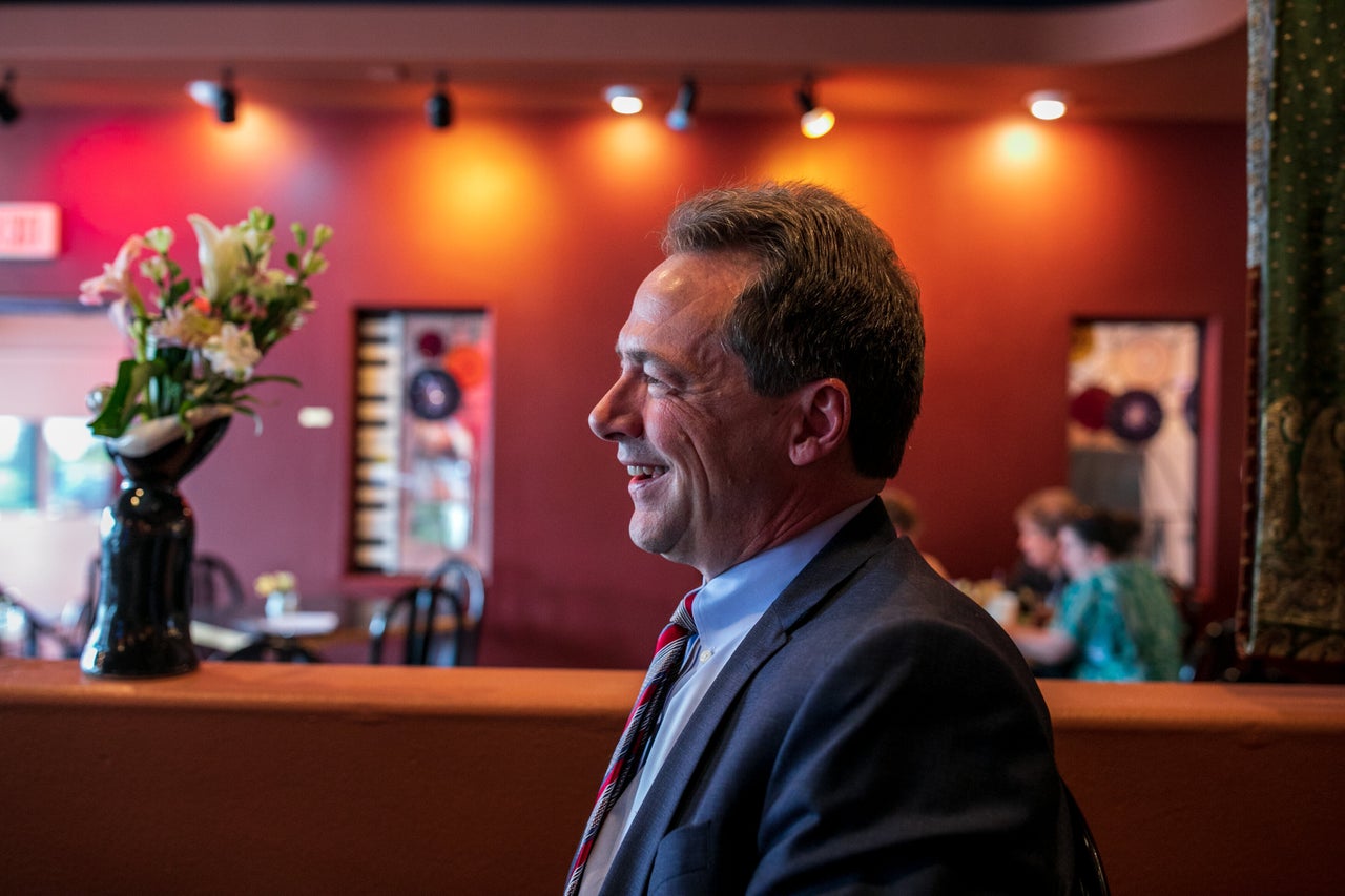 Bullock speaks with HuffPost at Benny's Bistro in downtown Helena.