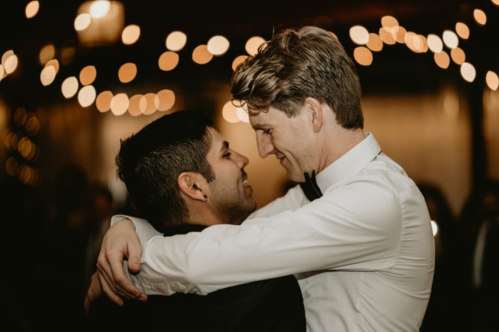 John, left, and his husband, Blake Coelho-Fernando, were married Feb. 17.