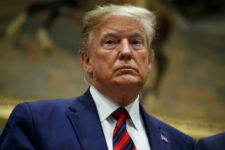 President Donald Trump listens during an event on medical billing, in the Roosevelt Room of the White House, Thursday, May 9,