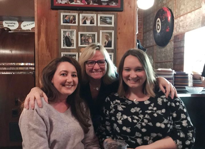 Melissa Boughton (right), with her mom (middle) and her sister (left) during a recent visit to Texas. Both women were the author's support system after she had her surgery related to her hidradenitis suppurativa.