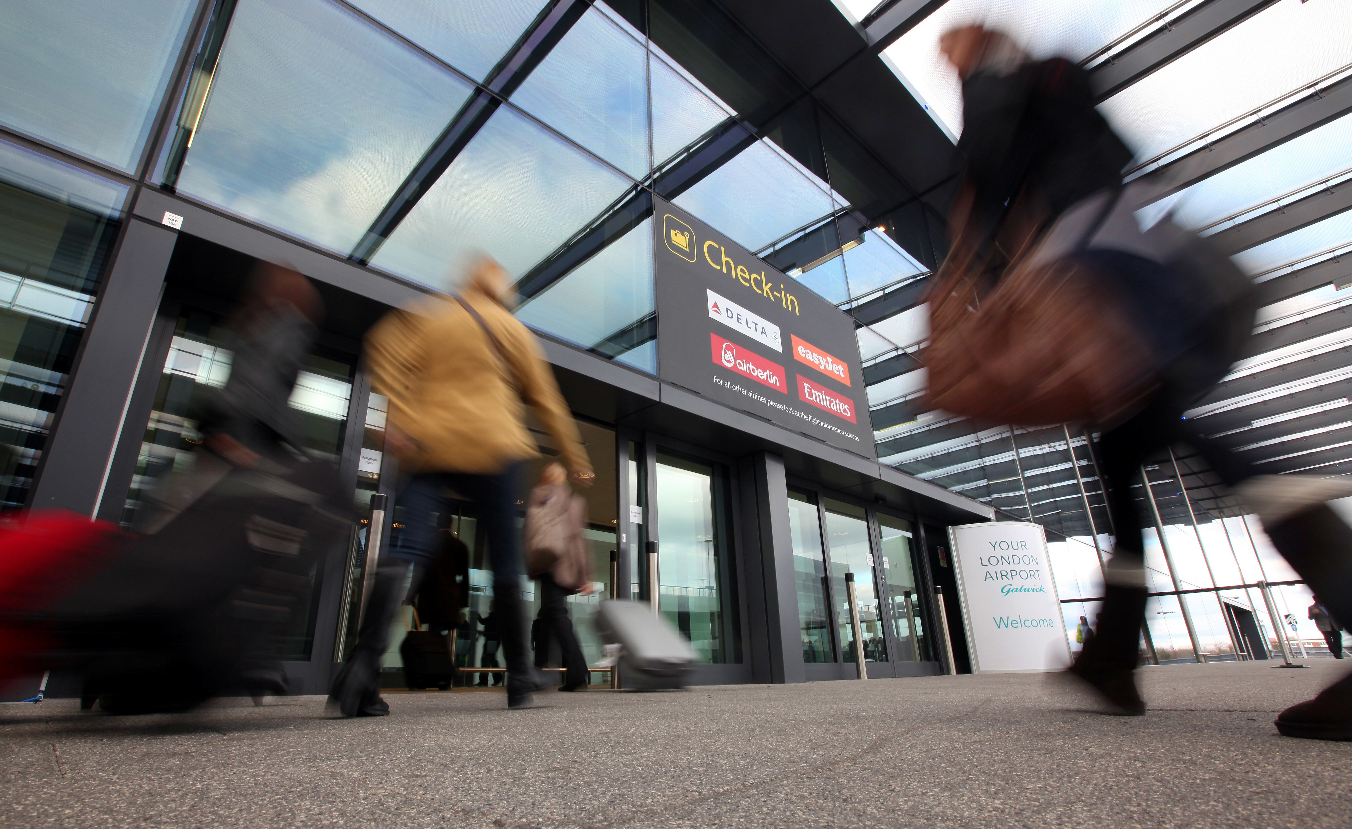 A general view inside the new North Terminal extension at Gatwick Airport, West Sussex, after it was formally opened by former prime minister Sir John Major.