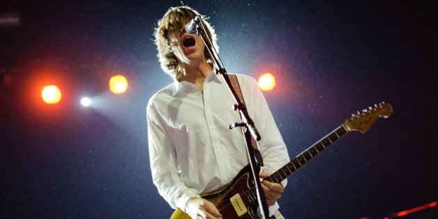 KEFLAVIK, ICELAND - JUNE 29: Thurston Moore of Chelsea Light Moving performs live on stage on Day 2 of ATP Iceland Festival on June 29, 2013 in Keflavik, Iceland. (Photo by Matthew Eisman/Redferns via Getty Images)