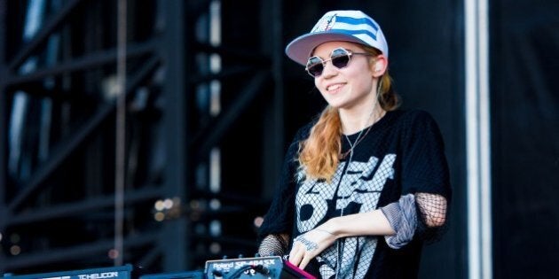 PHILADELPHIA, PA - JUNE 1: Grimes performs at the 6th Annual Roots Picnic at the Festival Pier June 1, 2013 in Philadelphia, Pennsylvania. (Photo by Jeff Fusco/Getty Images)