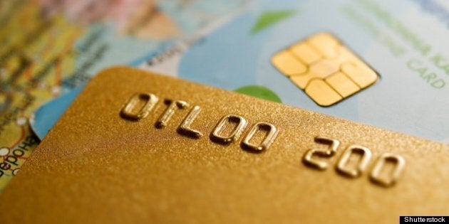 credit card closeup with...