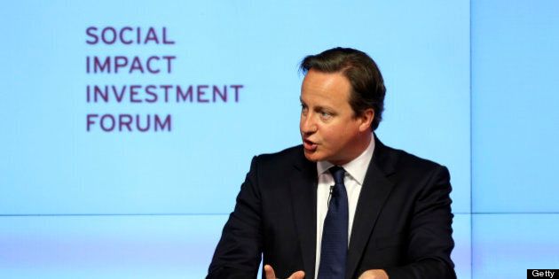 David Cameron, U.K. prime minister, speaks during the G8 social impact investment forum at Bloomberg LP's offices in London, U.K., on Thursday, June 6, 2013. Cameron said his government will give tax breaks to investments that qualify as having a 'social impact' and set up an exchange to allow such instruments to be traded. Photographer: Chris Ratcliffe/Bloomberg via Getty Images