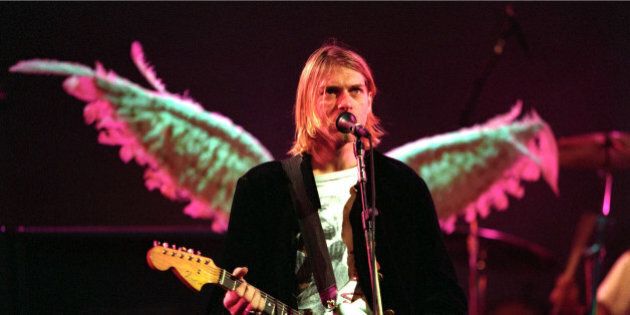 Kurt Cobain of Nirvana (Photo by Jeff Kravitz/FilmMagic)