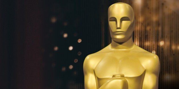 Oscar statue, on texture, partial graphic