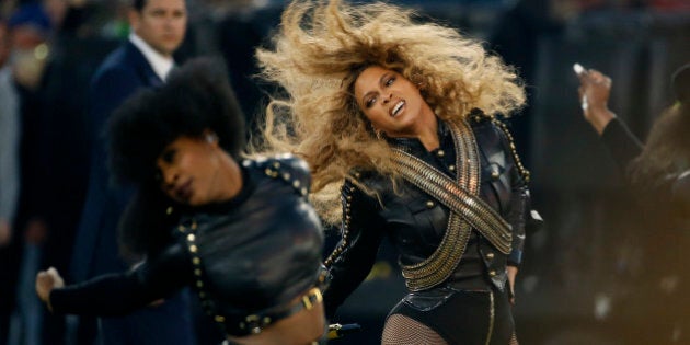 FILE - In this Sunday, Feb. 7, 2016, file photo, Beyonce performs during halftime of the NFL Super Bowl 50 football game in Santa Clara, Calif. After the recent debut of her visual album âLemonadeâ on HBO, a Ticketmaster representative told The Associated Press on Wednesday, April 27, that the ticket outlet company saw searches for Beyoncéâs concerts increased by 116 percent compared to last week. (AP Photo/Matt Slocum, File)