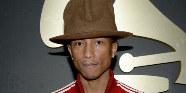LOS ANGELES, CA - JANUARY 26: Recording artist Pharrell Williams attends the 56th GRAMMY Awards at Staples Center on January 26, 2014 in Los Angeles, California. (Photo by Larry Busacca/WireImage)