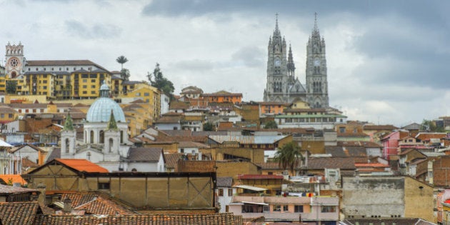 Basilica of the National Vow, Quito, Pichincha Province, Ecuador, Unesco World Heritage Site.