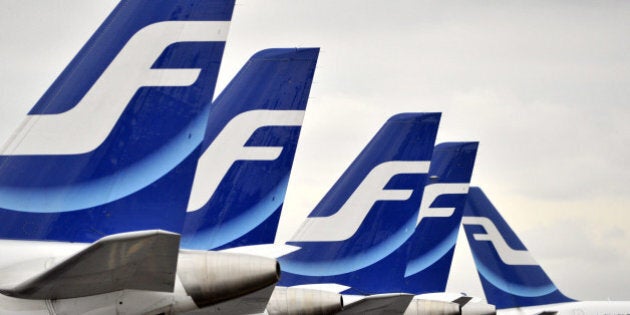 Finnair planes are grounded at Helsinki airport on November 16, 2009 due to a Finnair pilots' strike, which started after wage negotiations at the weekend broke down. AFP PHOTO / MARKKU ULANDER - FINLAND OUT - (Photo credit should read MARKKU ULANDER/AFP/Getty Images)