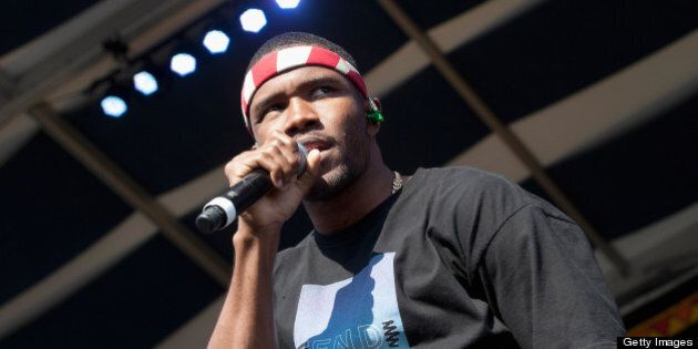 NEW ORLEANS, LA - MAY 04: Frank Ocean performs during the 2013 New Orleans Jazz & Heritage Music Festival at Fair Grounds Race Course on May 4, 2013 in New Orleans, Louisiana. (Photo by Erika Goldring/WireImage)