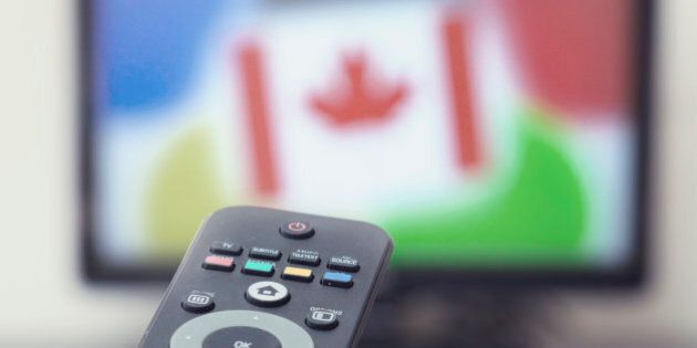 Canadian flag in TV