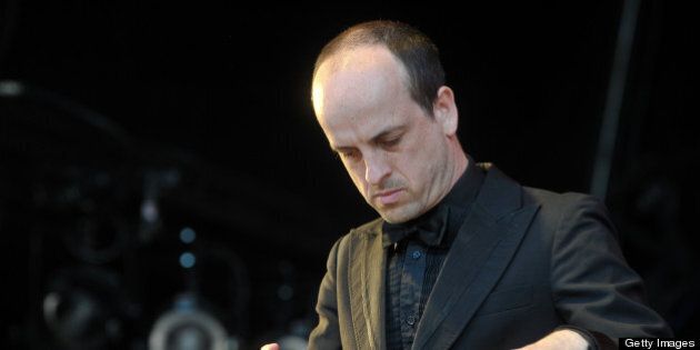 LONDON, ENGLAND - JULY 22: Matthew Herbert performs with his All Russian Big Band on the Europe stage during BT River Of Music Festival 2012 at Trafalgar Sq on July 22, 2012 in London, United Kingdom. (Photo by Andy Sheppard/Redferns via Getty Images)