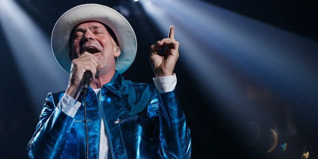 VANCOUVER, BC - JULY 24: Gord Downie of The Tragically Hip performs onstage during their 'Man Machine Poem Tour' at Rogers Arena on July 24, 2016 in Vancouver, Canada. (Photo by Andrew Chin/Getty Images)