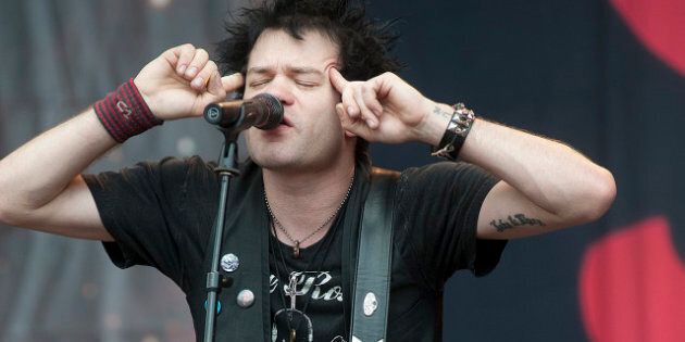 UNITED KINGDOM - JULY 9: Deryck Whibley of Sum 41 performs live on stage at Sonisphere Festival on July 9, 2011. (Photo by Kevin Nixon/Metal Hammer Magazine via Getty Images)