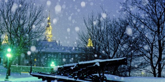 City of Quebec in winter. Quebec. Canada.