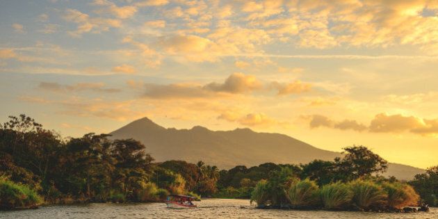 Sunset on Lake Ometepe in Nicaragua