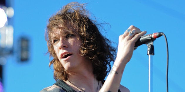 LOS ANGELES, CA - SEPTEMBER 02: Laura Jane Grace of Against Me! performs at FYF Fest 2012 day 2 at Los Angeles State Historic Park on September 2, 2012 in Los Angeles, California. (Photo by Noel Vasquez/Getty Images)