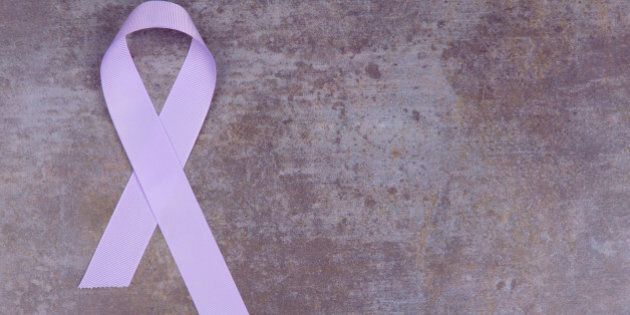 Lavender color ribbon, symbolising awareness for all cancers. February 4th, world cancer day.