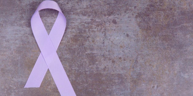 Lavender color ribbon, symbolising awareness for all cancers. February 4th, world cancer day.