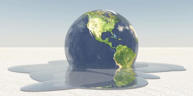 Earth melting into water Image credit NASA