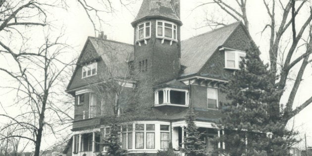 CANADA - APRIL 06: The Heintzman house: Theodore August Heintzman; who left his name on untold thousands of pianos throughout the world; lived in this house with the red brick tower at 288 Annette St. in the 1890s. He died in the summer of 1899 when he was 83. Relatives lived in the house until 1920. (Photo by Dick Loek/Toronto Star via Getty Images)