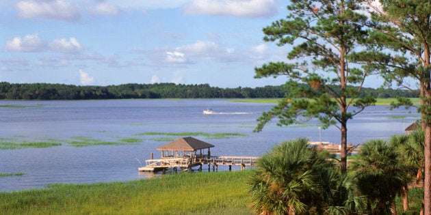 Boat on water, Hilton Head, SC