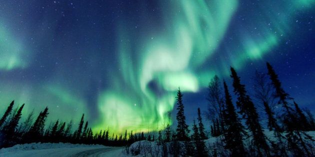 Aurora Borealis close to Yellowknife in the Northwest Territories in Canada.