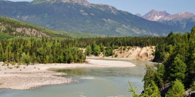 Skeena River and Kitimat Ranges, British Columbia, Canada, North America