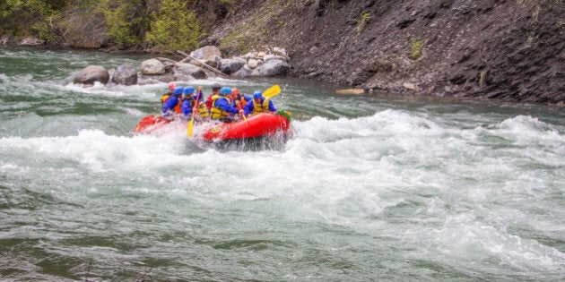 A short hike along the Widowmaker Trail in Kananaskis.The first of a few rafts we saw.