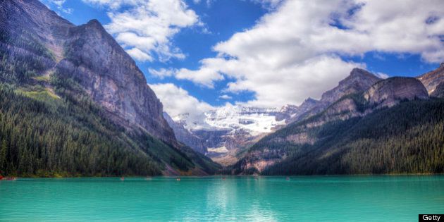 Iconic Lake Louise, AB, Canada. Located in Banff National Park. Shot in HDR.
