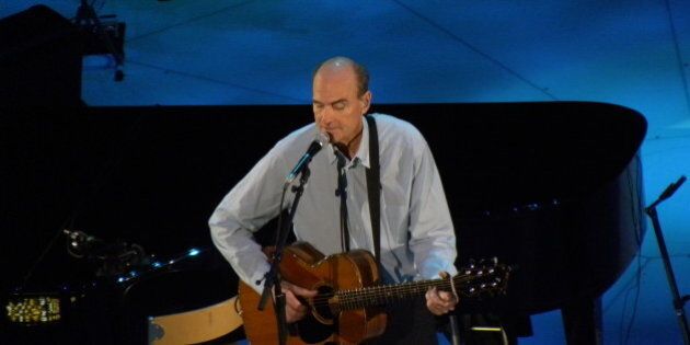 We went to the Carole King - James Taylor - Troubabour Reunion Tour Concert last night. It was great! Taken from our seat at J.T. - not the screen.