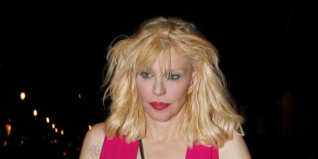 LONDON, UNITED KINGDOM - MAY 12: Courtney Love seen arriving at The Chiltern Firehouse for dinner on May 12, 2014 in London, England. (Photo by William A Parker/GC Images)