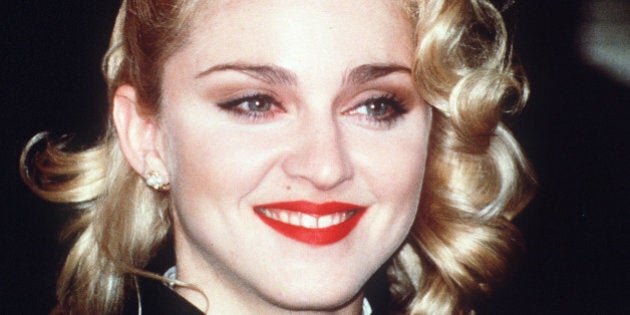 Pop singer and actress Madonna, in London, March 1986, to publicise her new movie