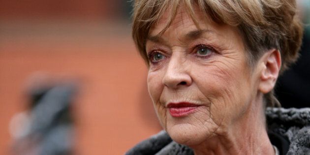 PRESTON, LANCASHIRE - JANUARY 29: Coronation St actress Anne Kirkbride leaves Preston Crown Court after giving evidence in the trial of William Roache on January 29, 2014 in Preston, Lancashire. Coronation Street star William Roache, who plays the character Ken Barlow on the ITV soap, is charged with two rape and four indecent assault allegations which relate to incidents between 1965 and 1971. (Photo by Christopher Furlong/Getty Images)