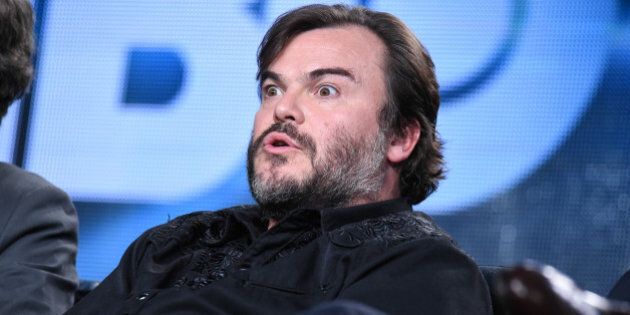 Jack Black speaks on stage at HBO 2015 Winter TCA on Thursday, Jan. 8, 2015, in Pasadena, Calif. (Photo by Richard Shotwell/Invision/AP)